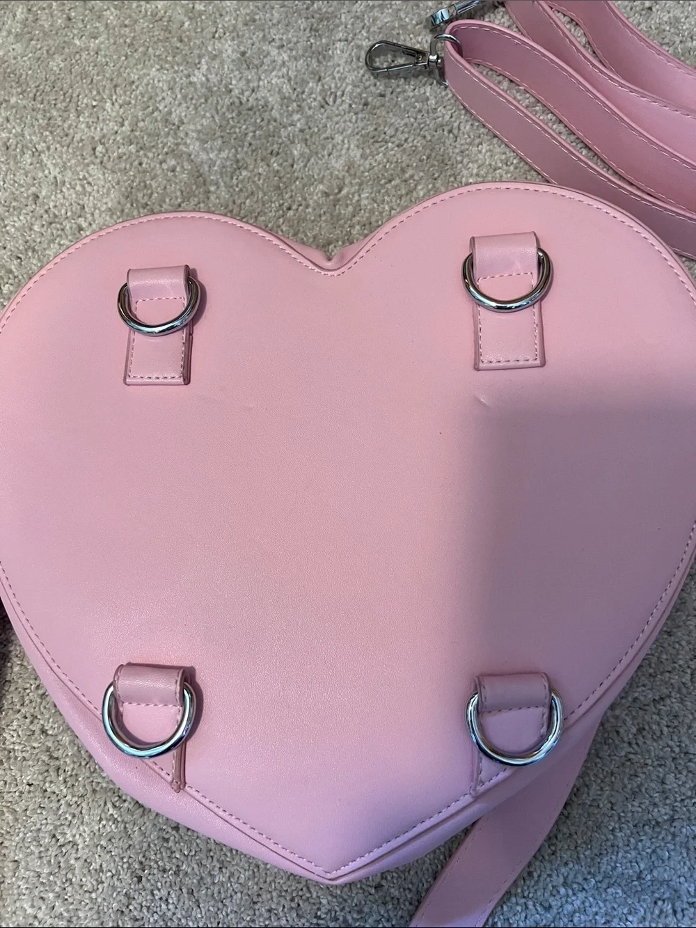 Pink Heart Rainbow Crossbody/backback Bag